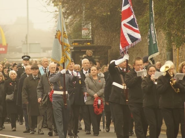 Residents in Sutton paying their respects