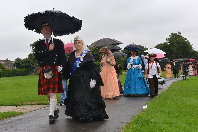 Members of the Victorian and Yesteryear Society on parade at the opening of the Victorian Festival held in Seaton Park. Remember this from 2015?