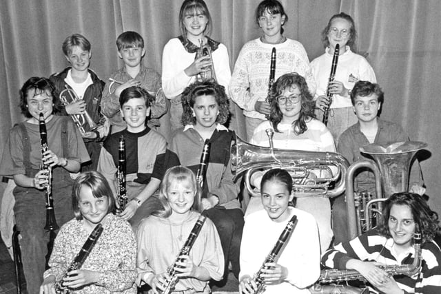 The High Tunstall School Band pictured in 1990. Were you in it?