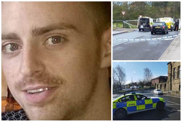 Richard Dentith (pictured) was found fatally stabbed on Grimesthorpe Road, Burngreave, at around 2.50am on Thursday, April 7, 2022 and was sadly pronounced dead a short time later. The pictures on the right show the scene on Grimesthorpe Road following the fatal altercation which cost Mr Dentith his life