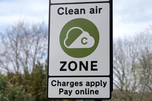 Clean Air Zone signs in Sheffield