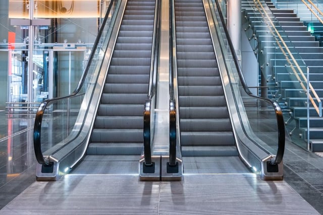 In some stores, such as John Lewis, customers will have to stand eight metres apart on escalators (Photo: Shutterstock)