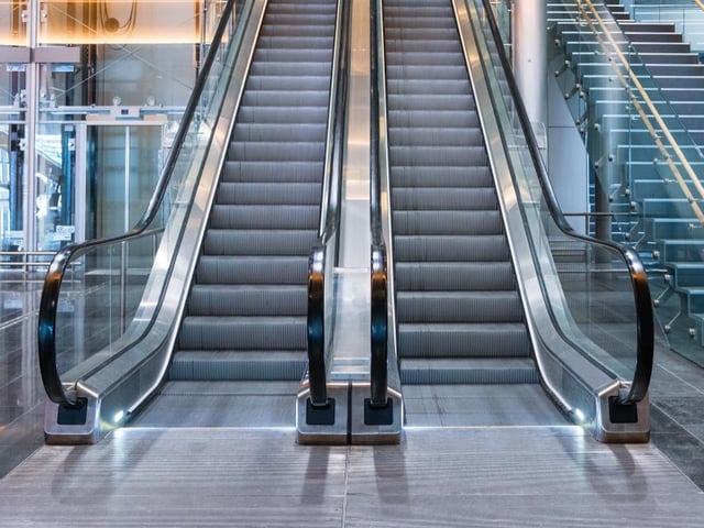In some stores, such as John Lewis, customers will have to stand eight metres apart on escalators (Photo: Shutterstock)