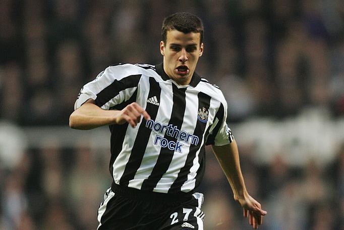 Steven Taylor’s debut for Newcastle came against Real Mallorca in the UEFA Cup in 2004 where he came on as an 81st minute substitute for Andy O’Brien coming up against a little known Samuel Eto'o who played for the Spanish side that night. (Photo by Michael Steele/Getty Images)