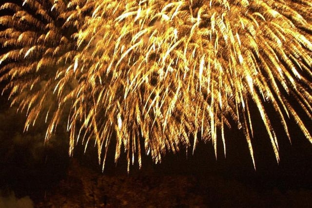 Fireworks at the Earth Centre in 2003.