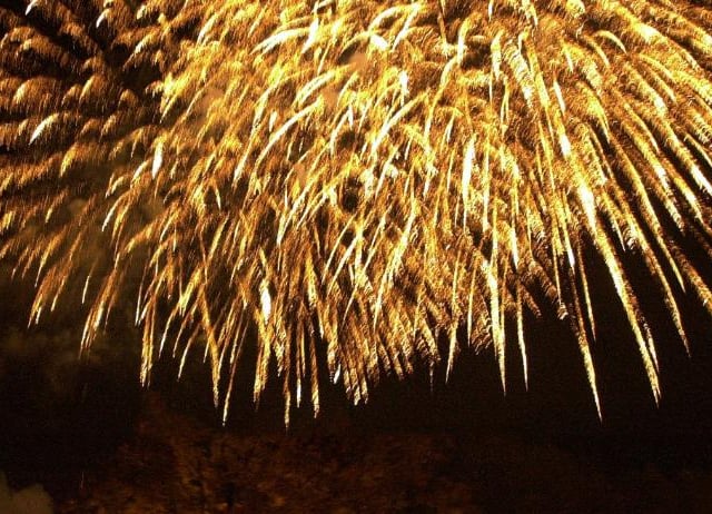 Fireworks at the Earth Centre in 2003.