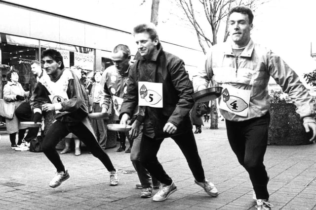 It's a fast start to the 1990 race in Hartlepool town centre. Does this bring back happy memories?
