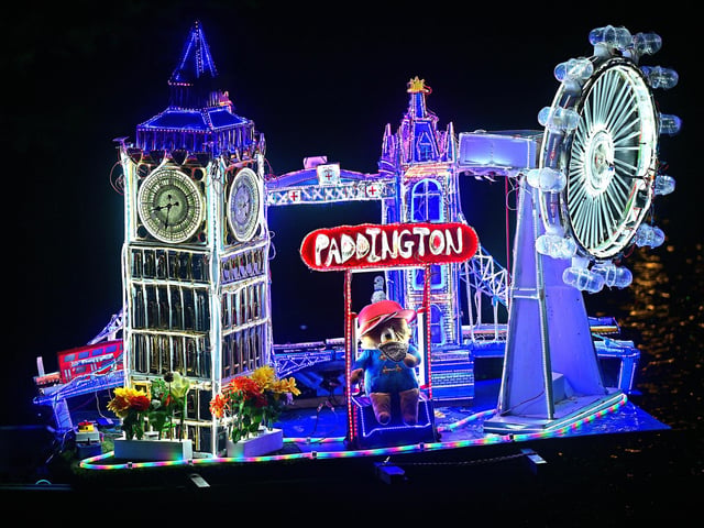 Paddington onboard this London themed illumination.