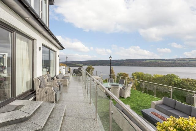 The terraced garden enjoys stunning views over Loch Ness and the surrounding countryside.
