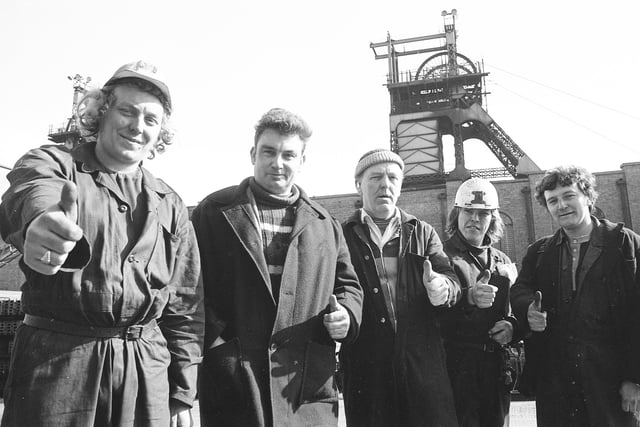 Easington miners pictured in March 1975.