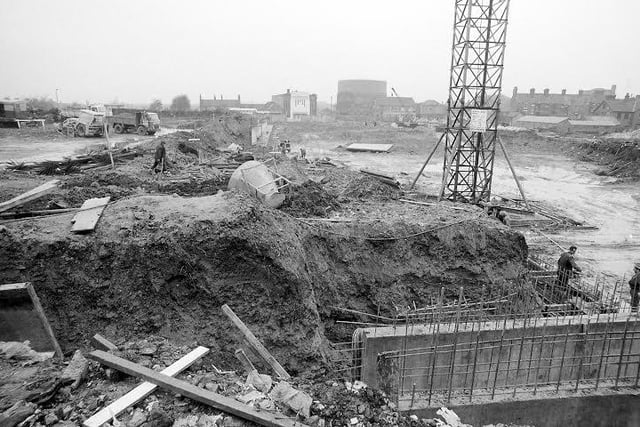 Work under way to build the centre in 1970.