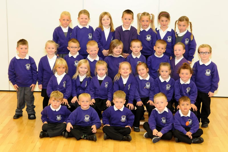 It's Mrs Chisholm's reception class at Hebburn Lakes Primary School in 2013 and don't they look smart.