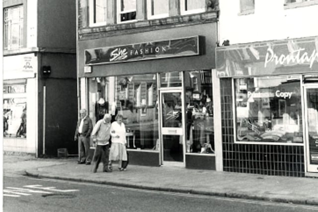 She Fashion shop on Kifesmithgate 1995. Photo from Chesterfield Library.