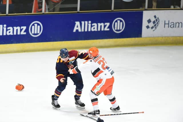 Colton Saucerman in a scrap at Guildford