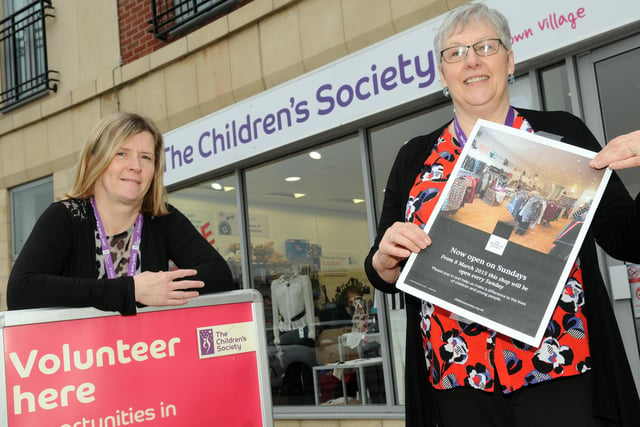 The Children's Society shop at Westoe Crown Village 6 years ago.Pictured from left are manager Mandy Kaigg and assistant manager Barbara Turner.
