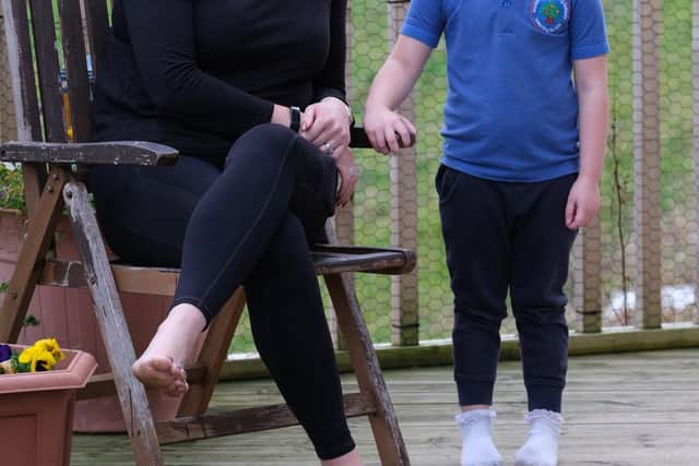 Jemma Fletcher and her daughter Lily who is deemed overweight by the NHS