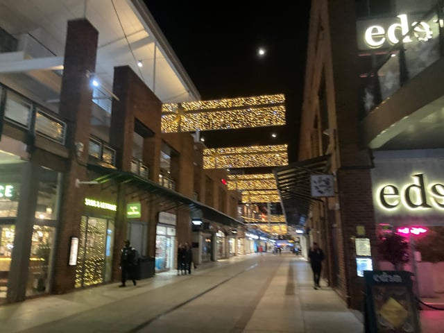 Christmas decorations are up at Gunwharf Quays