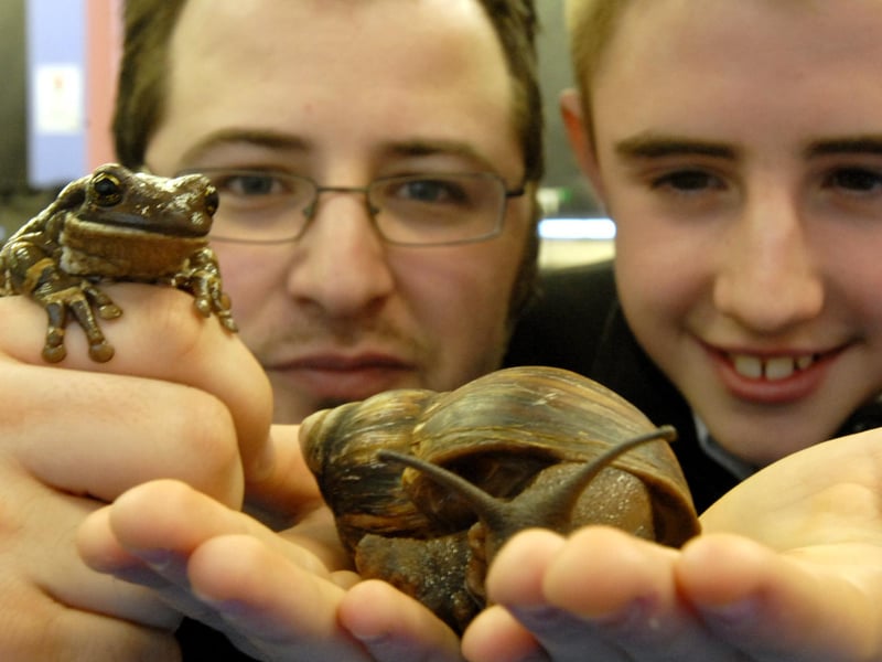 Hebburn School pupil Ryan McElwee was having a great time in 2006. He got to hold a South American tree frog and a Giant African Snail.
