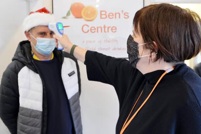 New home for Ben's Centre in Sheffield. Client Melc and project worker Anne.