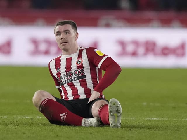 John Fleck of Sheffield United was injured against Middlesbrough: Andrew Yates / Sportimage