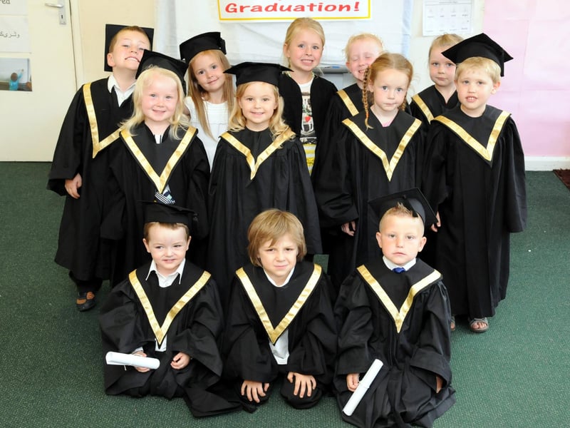 Youngsters from Ashfield Nursery Busy Bees at their graduation in 2013. We hope this brings back wonderful memories.