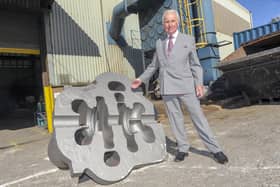 Sir Andrew Cook at William Cook Cast Products in Sheffield. Picture Scott Merrylees
