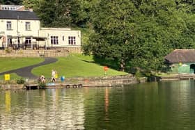 Crookes Valley Park, Sheffield, where a huge search was mounted on Sunday night for a man who had got into difficulty in the water