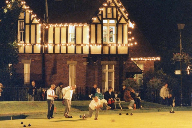 The Sunderland Illuminations lit up this bowling green scene in September 1995.