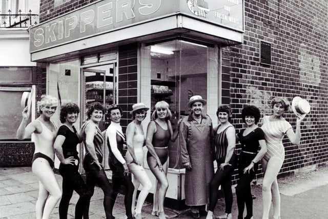 Mr Rex Skippers' Butcher's shop on Abbeydale Road, Sheffield, in 1984