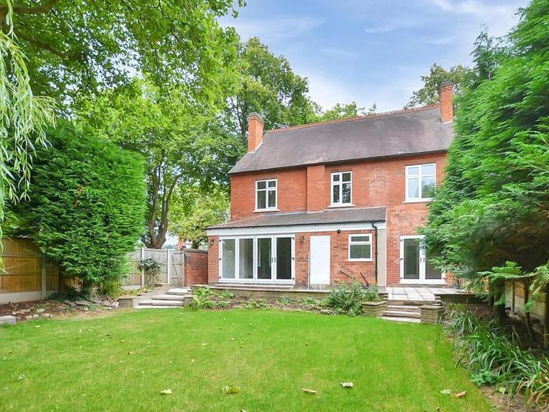 A view from the back of the house on High Oakham Road. It helps to show what an impressive plot land it sits on.