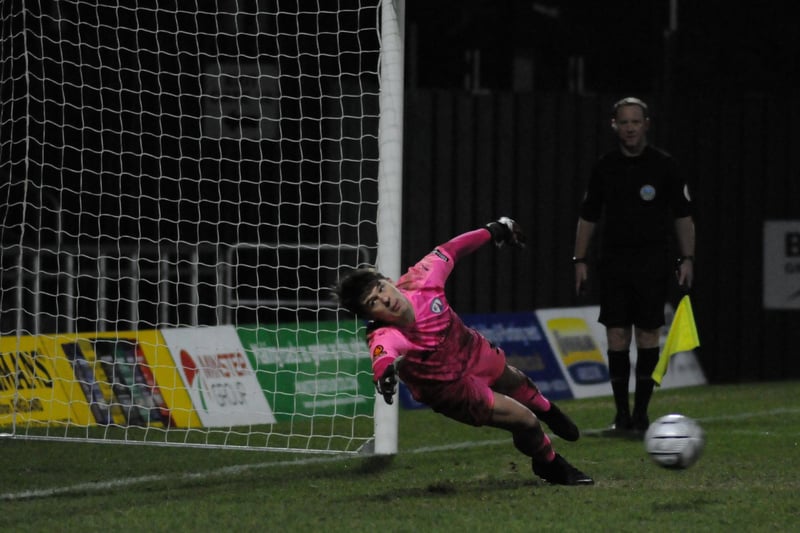 The young stopper made his first professional start for the club in the FA Trophy against Boston United in January and he was the hero in the penalty shootout. It was his only appearance of the season.
