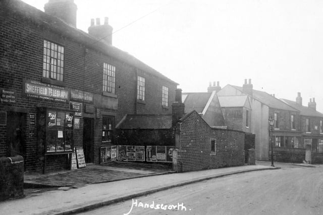 An old photo showing Spriggs Newsagents shop, Handsworth, Sheffield