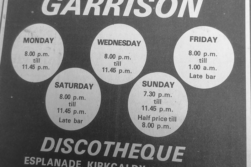 A legendary name from Kirkcaldy's entertainment scene - this advert dates from 1979.