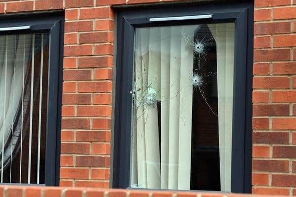 Police discovered bullet holes in a window of a home at Errington Avenue, Sheffield, near Arbourthorne, after reports of a drive-by shooting.