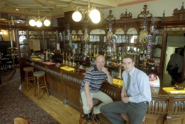 Rosies Bar, also known as The Dun Cow, pictured in June 2001 with .Stephen Rudd and licencee Richard Coney in the photo. Does this bring back happy memories?