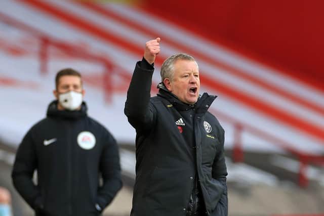 Sheffield United manager Chris Wilder has spoken to the media ahead of his side's game at Man Utd tomorrow.   (Photo by MIKE EGERTON/POOL/AFP via Getty Images)