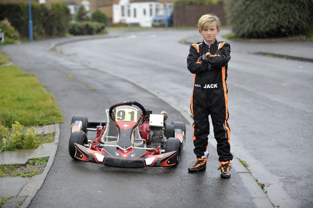 Jack Collinson, 10, of Seaton Carew, achieved his first podium finish after coming in second in the final race of the Total Karting Zero engineered by Rob Smedley championship.