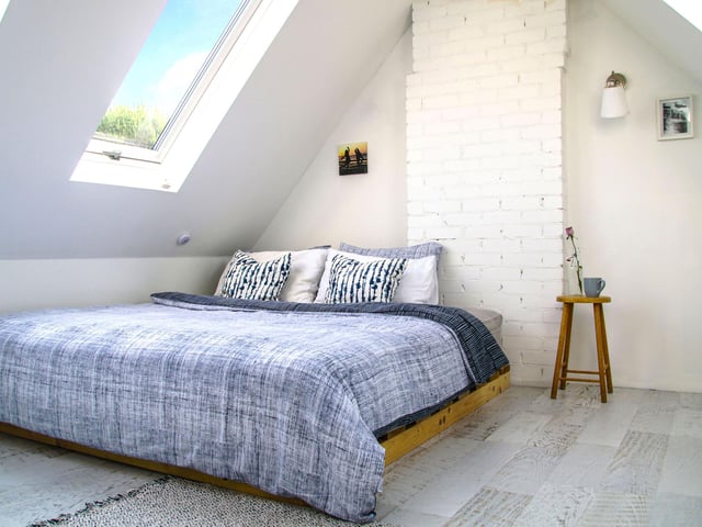 Another of the bungalow's three modern bedrooms.