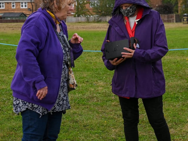 Organiser Yvonne Pannifer pictured with judge Jennifer Taylor