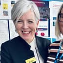 Jessop Wing midwife Laura Rumsey (right) with NHS England Chief Midwifery Officer Kate Brintworth 