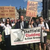 Central MP Paul Blomfield joined Sheffield Cladding Action Group in London for the Leaseholders Together rally