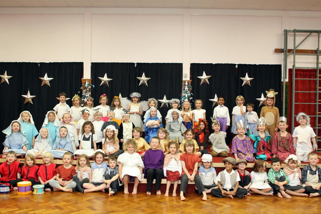 The 2012 cast of the Brockwell Infant School Nativity