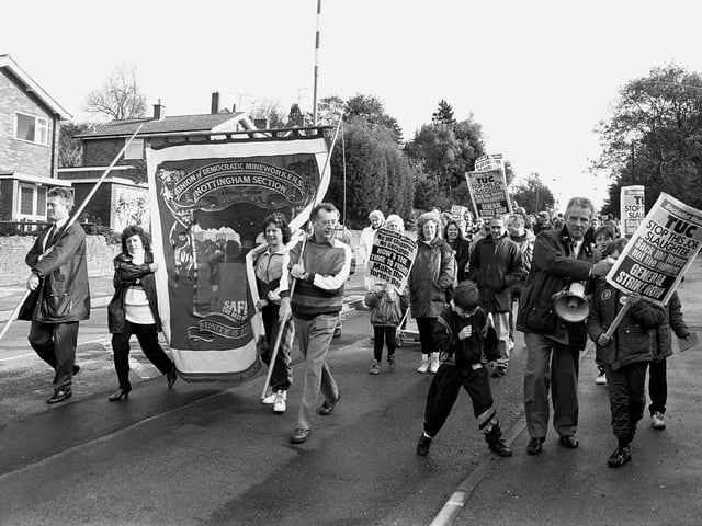 Another from the march against the pit closure programme in Mansfield