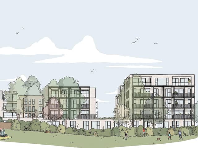 An illustration of revised plans submitted by PTA Developments to Sheffield City Council for apartments on Carter Knowle Road, Sheffield on the site of the old Gospel Meeting Hall. Image: PTA Developments/Sheffield Council planning portal