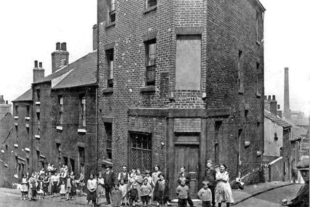 Jim says he used to live in back to back houses in the slums like the ones pictured on Furnace Hill and Copper Street, Sheffield.