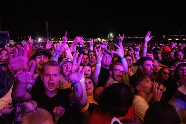 The crowd waiting for Royal Blood to headline the Common Stage on Sunday
Picture: Vernon Nash (290821-265)