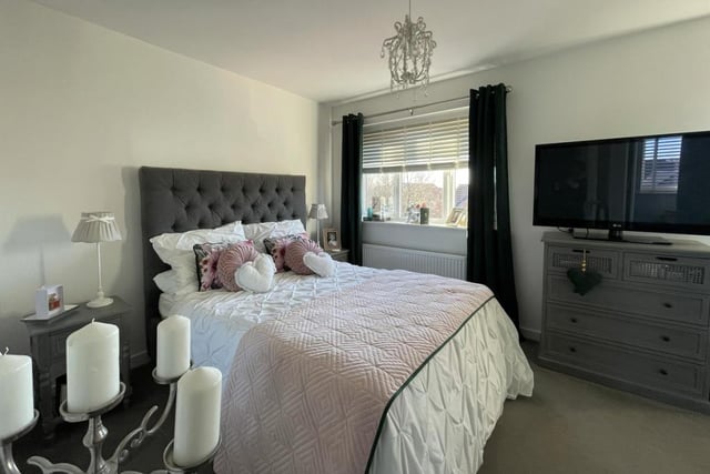 A classy and comfortable master bedroom lends itself to a good night's sleep. The uPVC double-glazed windows face the front of the property.