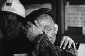First prize and £500 was awarded to David Gilbert Wright for his piece 'Welsh Miners.'