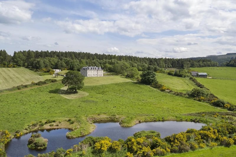 This eight bed country house in Moray over looking the River Spey is truly spectacular. The house includes a range of outbuildings as well as a three bedroom cottage. It's on the market for offers over £2,650,000.