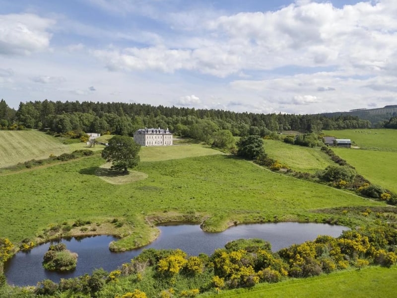 This eight bed country house in Moray over looking the River Spey is truly spectacular. The house includes a range of outbuildings as well as a three bedroom cottage. It's on the market for offers over £2,650,000.